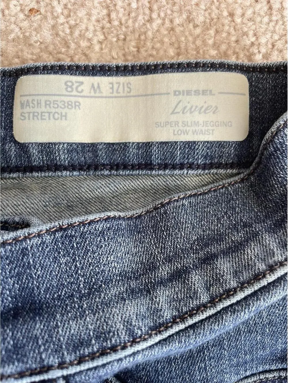 Diesel‎ Livier Super Slim Jegging Jeans Women’s 28 Stretch Low Waist Blue
